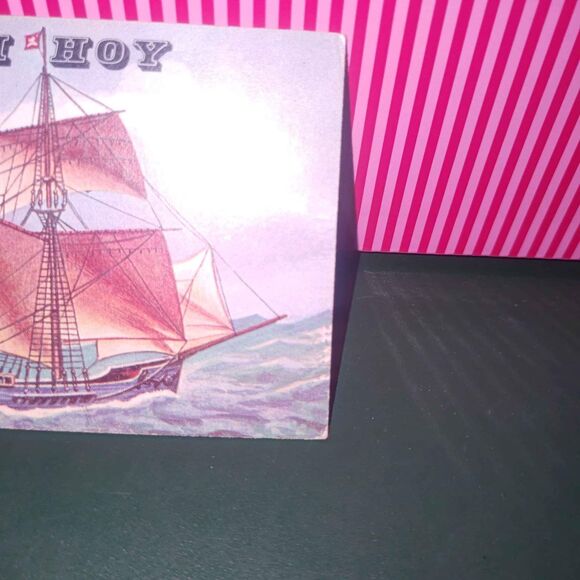 1955 Topps Rails and Sails English Hoy -18th Century Work Boat #163 Trading Card - Picture 3 of 8